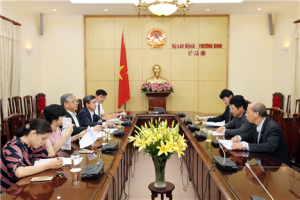 Tăng cường trao đổi thông tin giữa Bộ Lao động – Thương binh và Xã hội và Đại sứ quán Nhật Bản tại Việt Nam